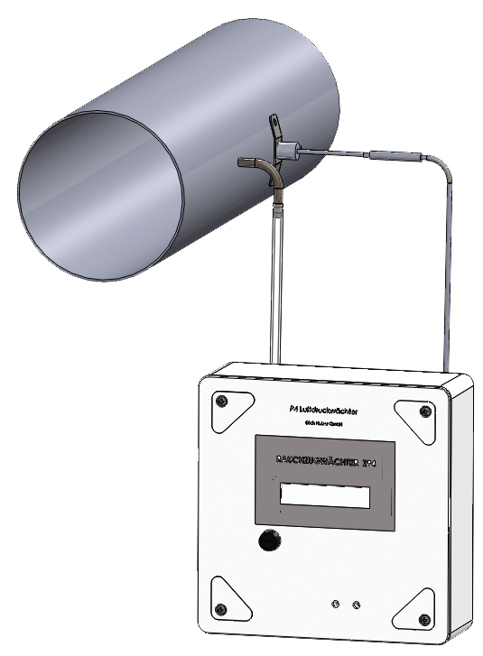 ZP4 Rauchzugwächter (Unterputz) mit LC-Display HOME-Design